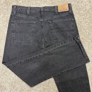 LL Bean Mens Standard Fit Black Wash Denim Jeans 34x29 Made in Mexico